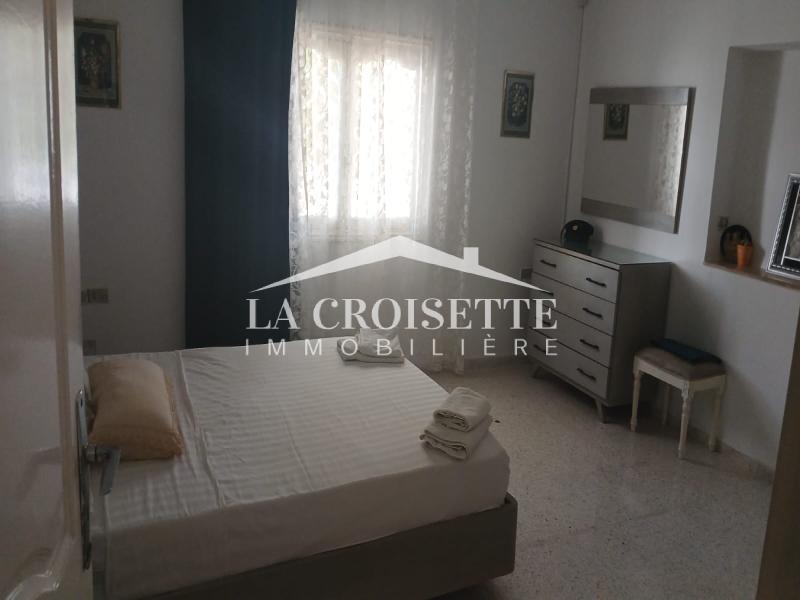 Rez-de-chaussée de villa S+2 meublé à La Marsa